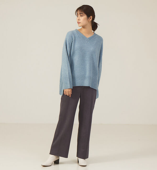 abahouse mavie「スエードストレートパンツ」|その他|