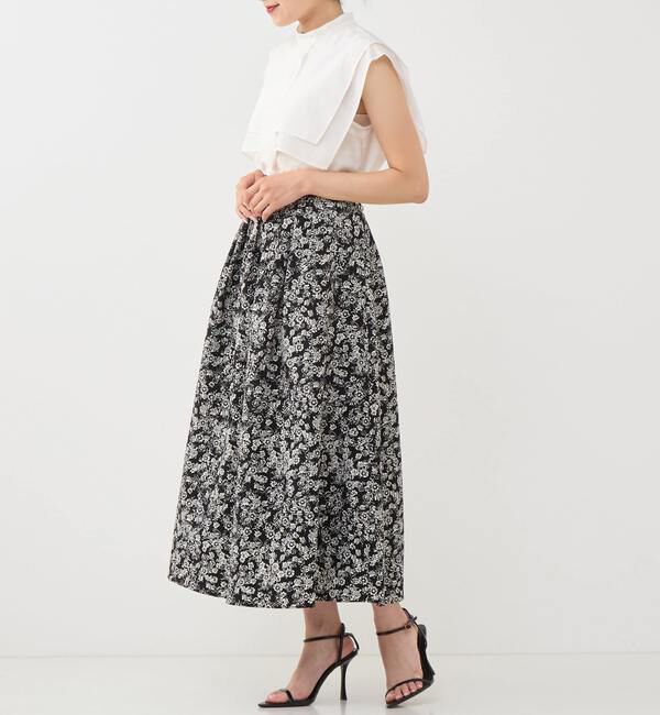 TIARA「ケープカラーノースリーブブラウス」|シャツ・ブラウス|