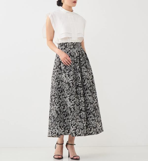 TIARA「ケープカラーノースリーブブラウス」|シャツ・ブラウス|