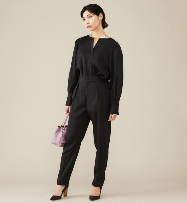 Liesse「マットサテン2タックコクーンパンツ」|その他|