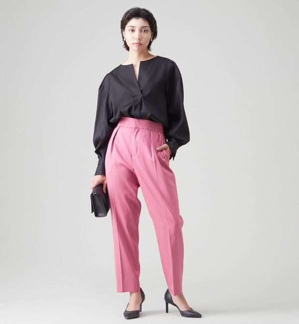 Liesse「マットサテン2タックコクーンパンツ」|その他|