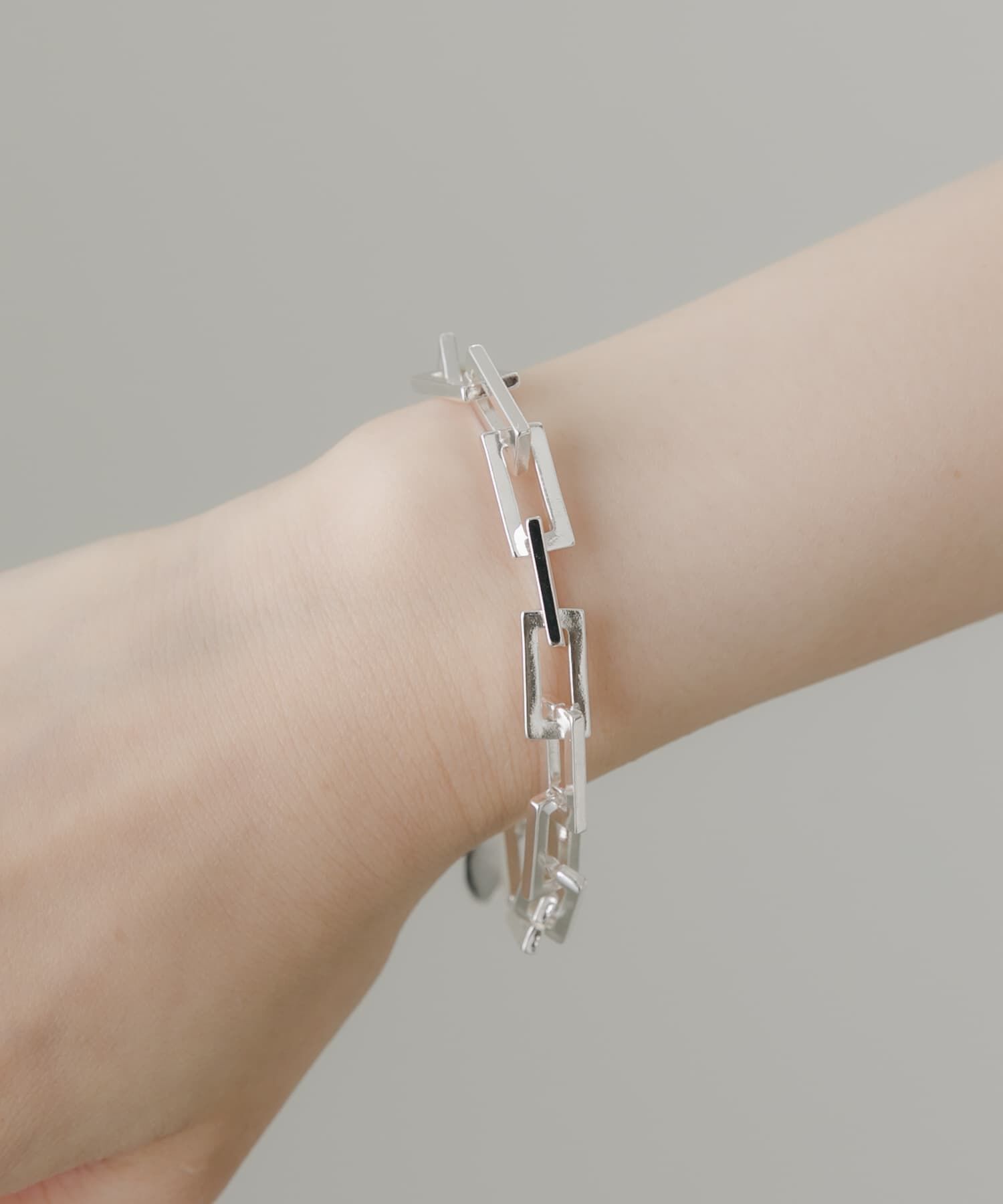 SMELLY「スクエアチェーンボリュームブレスレット」|ブレスレット・バングル|