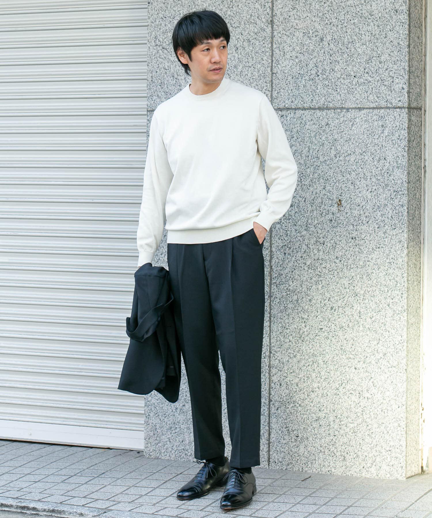 URBAN RESEARCH DOORS「LIFE STYLE TAILOR　コットンシルクハイゲージクルーニット」|シャツ・ブラウス|
