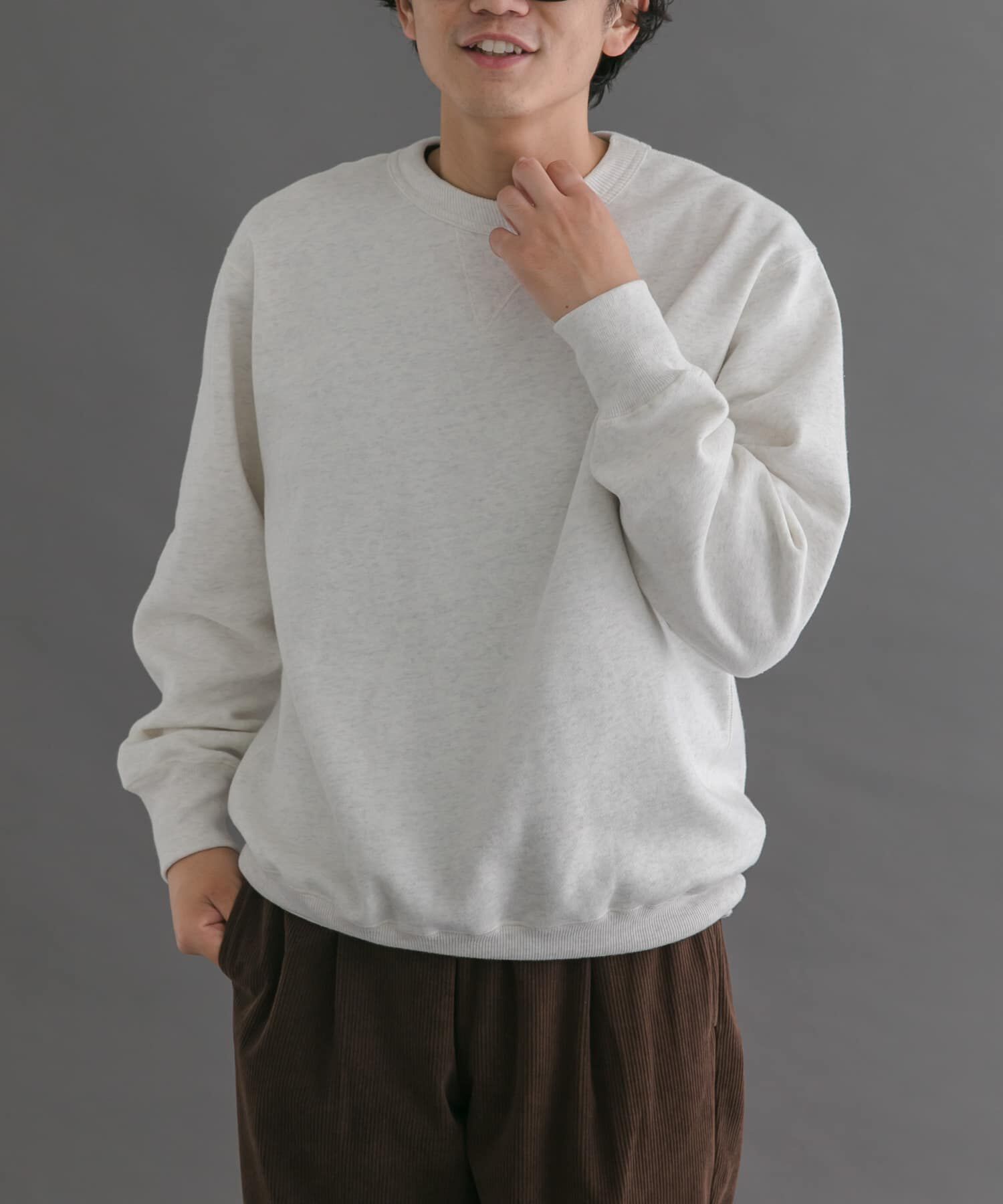 URBAN RESEARCH DOORS「FORK&SPOON　リサイクルコットン裏毛クルーネックスウェット」|スウェット・ジャージ|