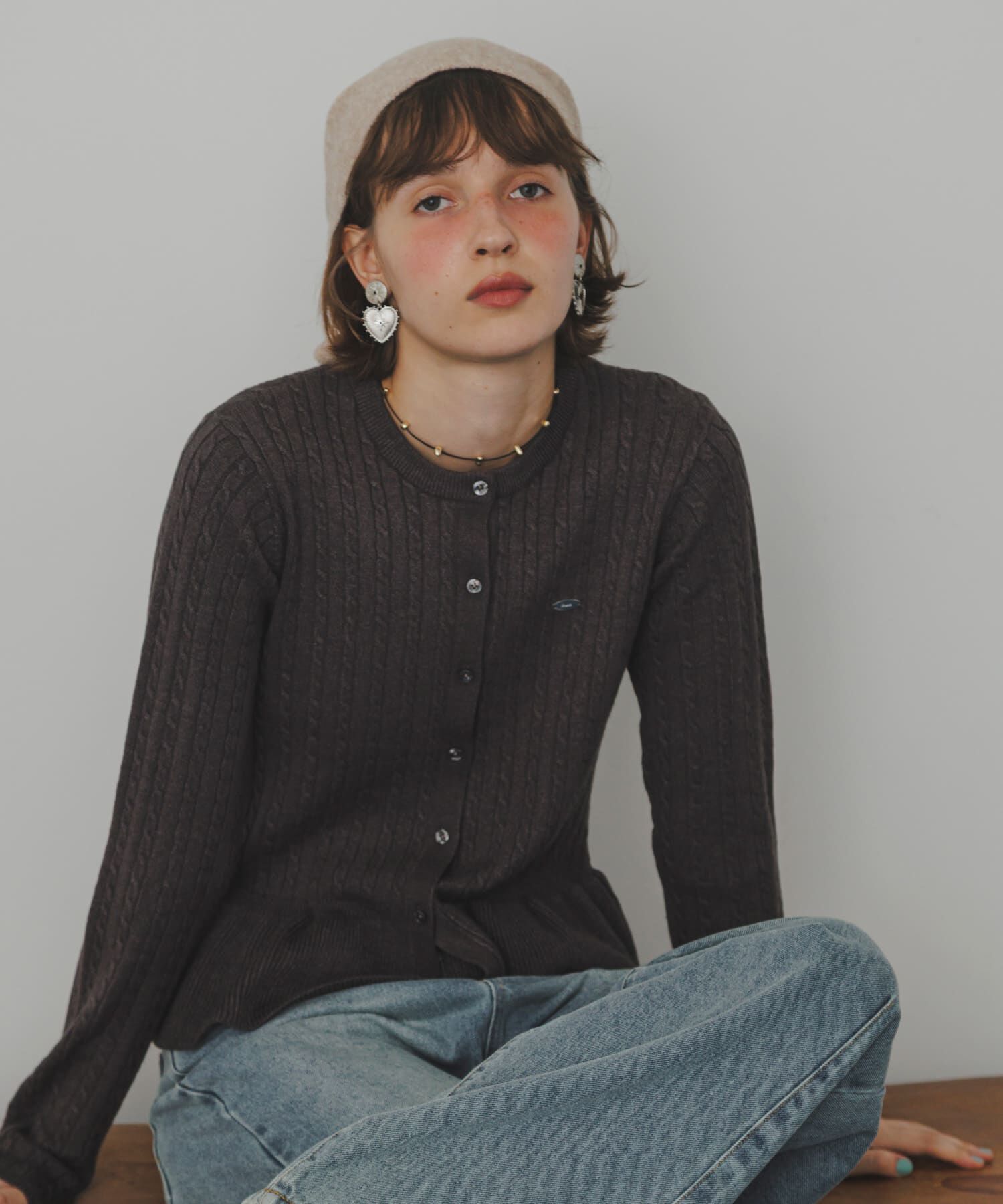 SMELLY「ハートコンチョイヤリング」|イヤリング|