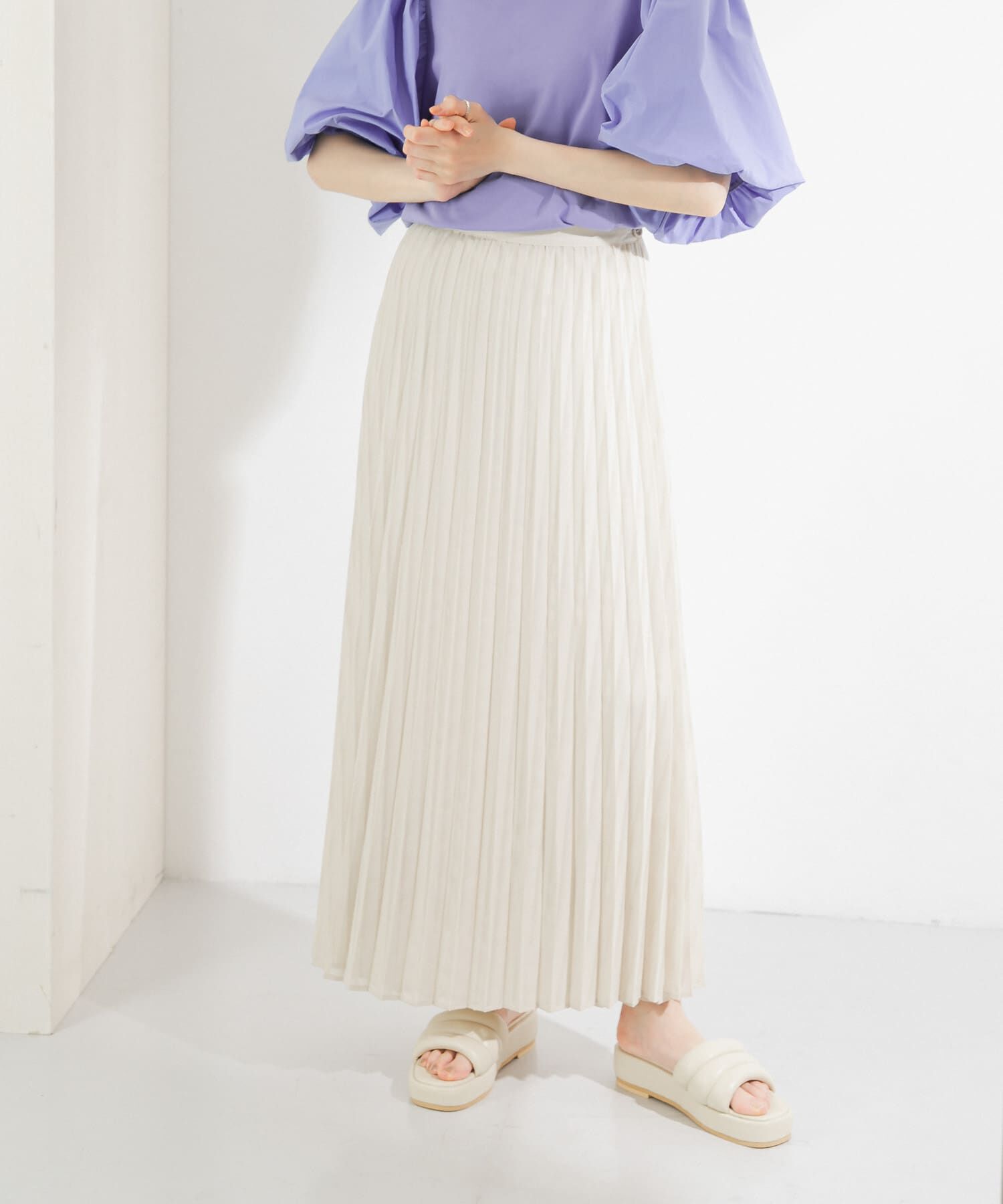  「シアーラッププリーツスカート」|スカート|