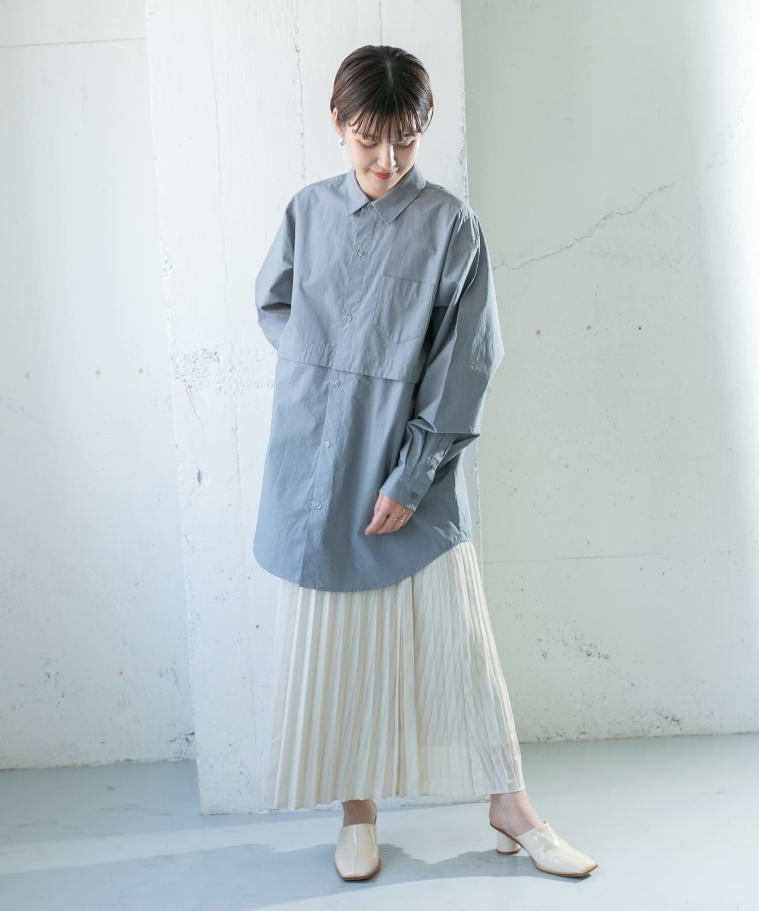  「シアーラッププリーツスカート」|スカート|