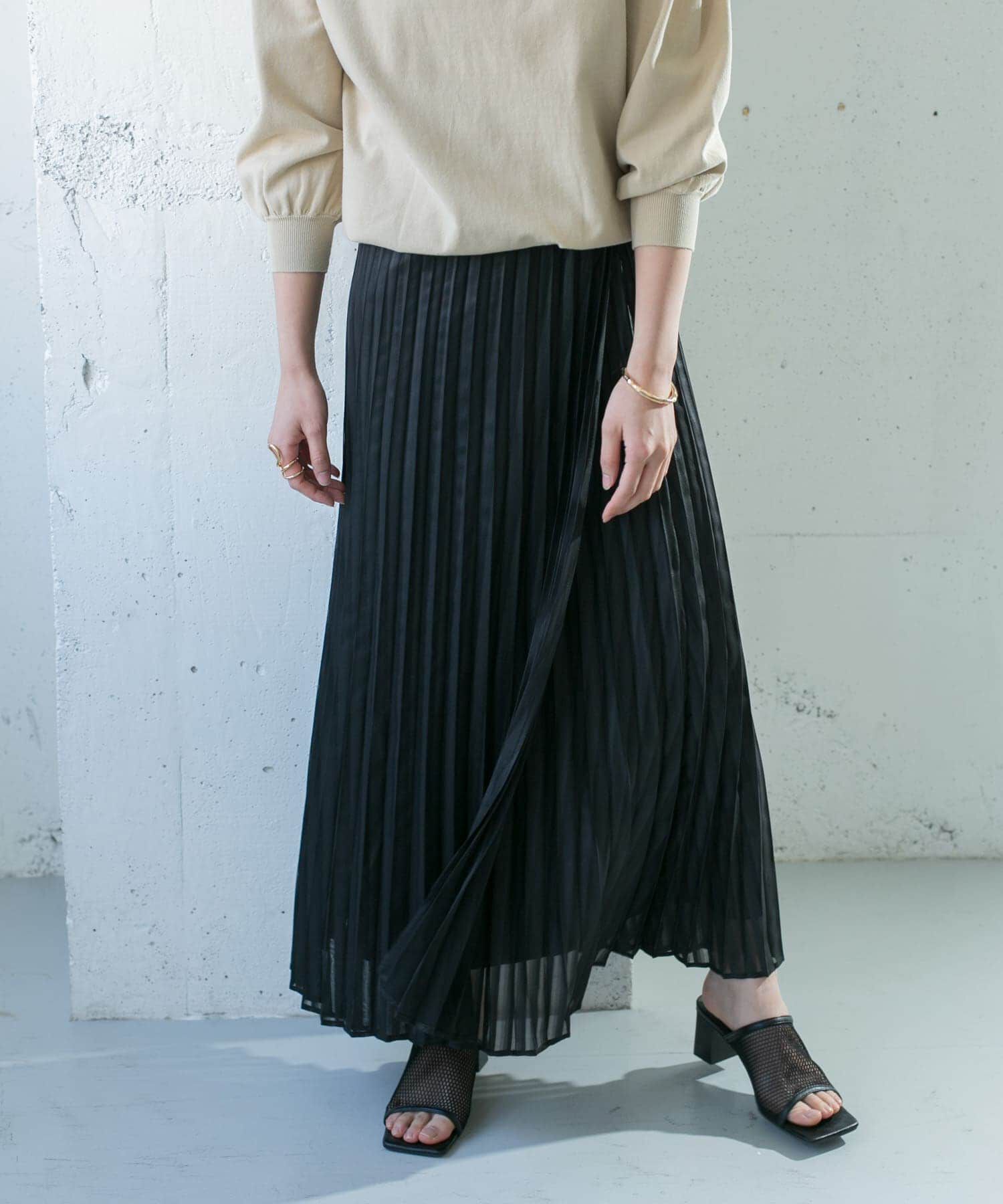  「シアーラッププリーツスカート」|スカート|