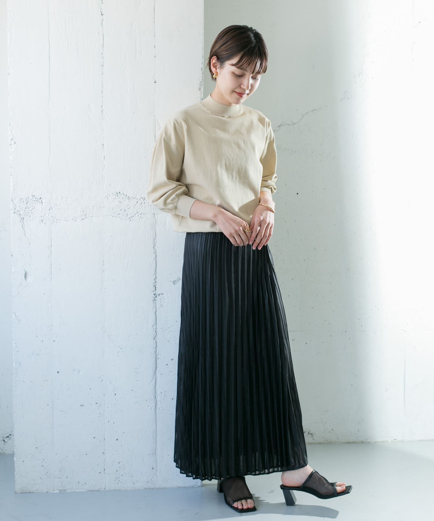  「シアーラッププリーツスカート」|スカート|