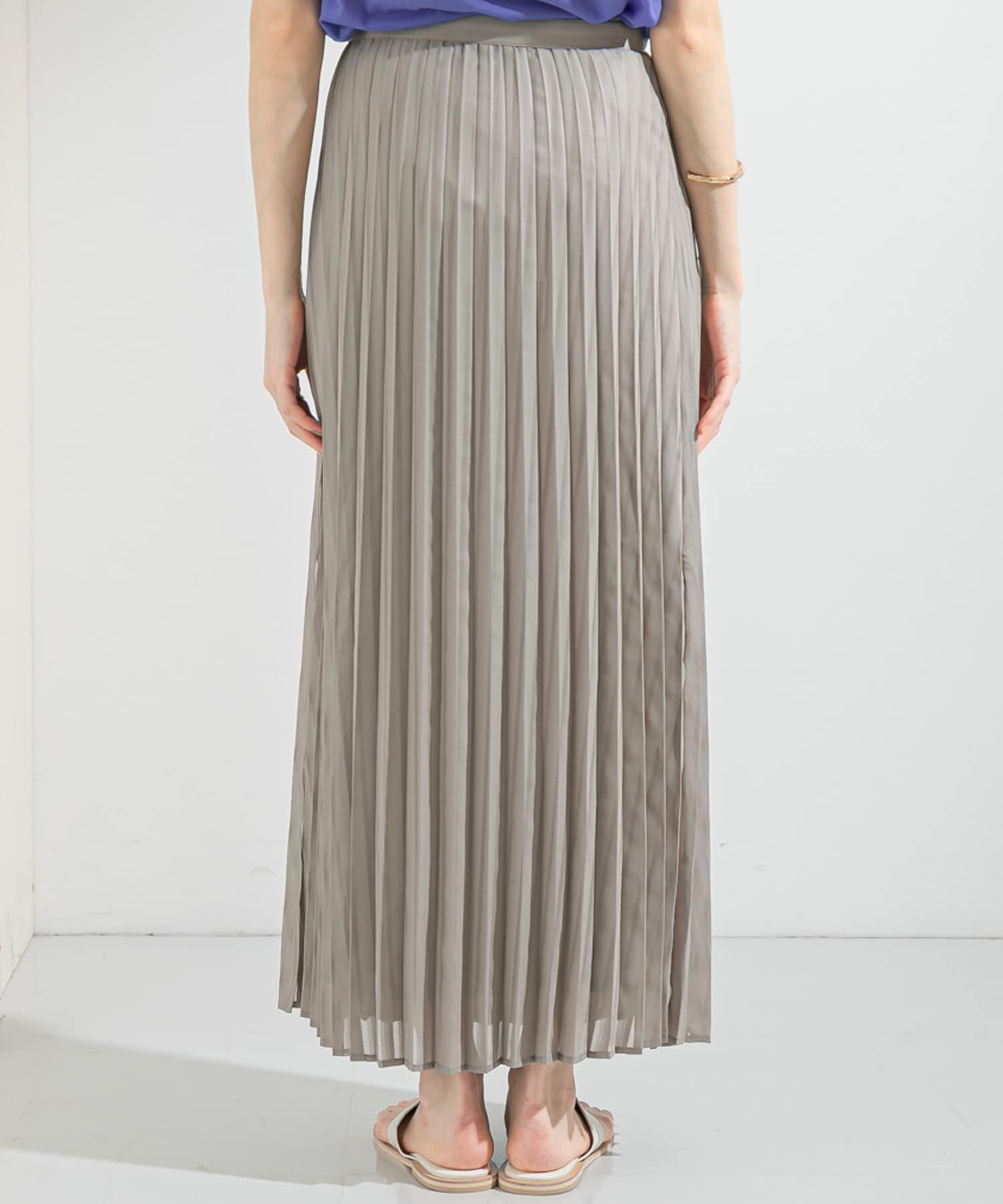  「シアーラッププリーツスカート」|スカート|