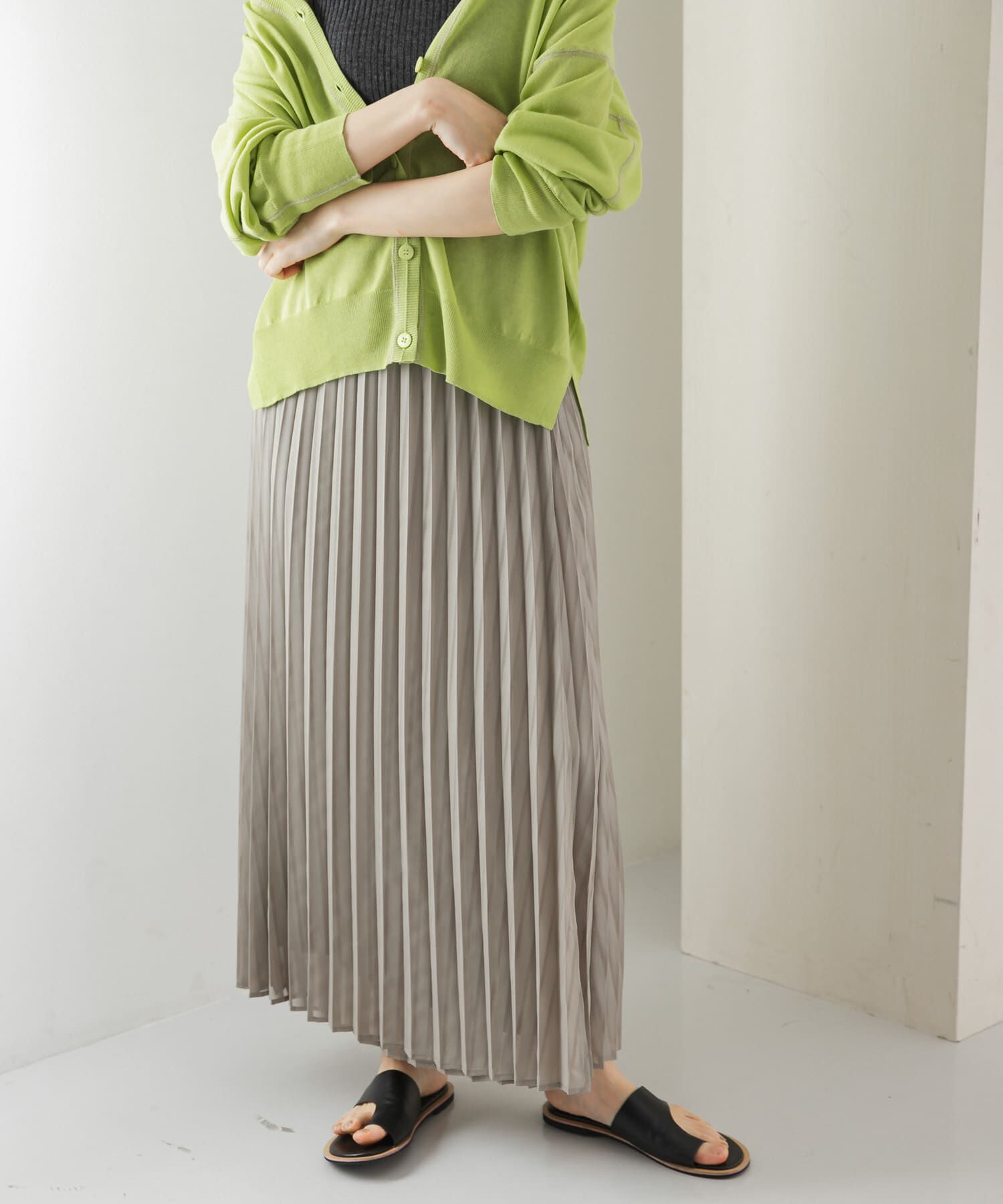  「シアーラッププリーツスカート」|スカート|