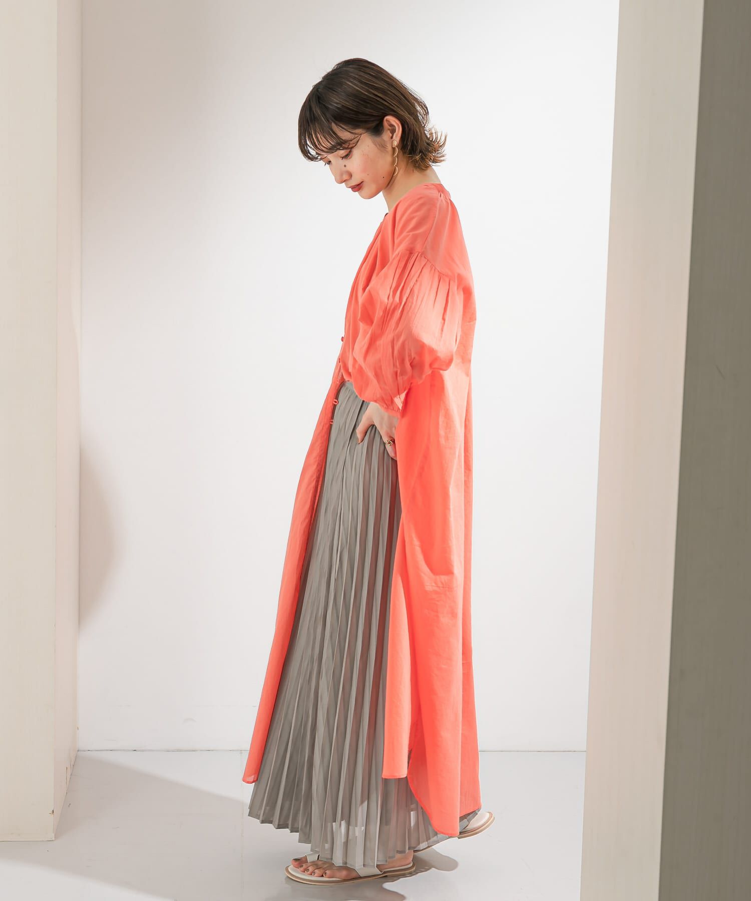  「シアーラッププリーツスカート」|スカート|