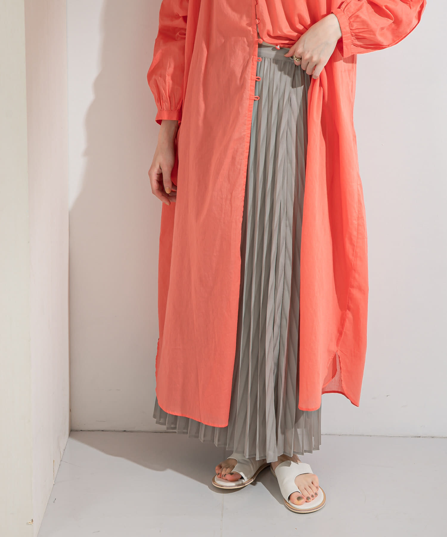  「シアーラッププリーツスカート」|スカート|