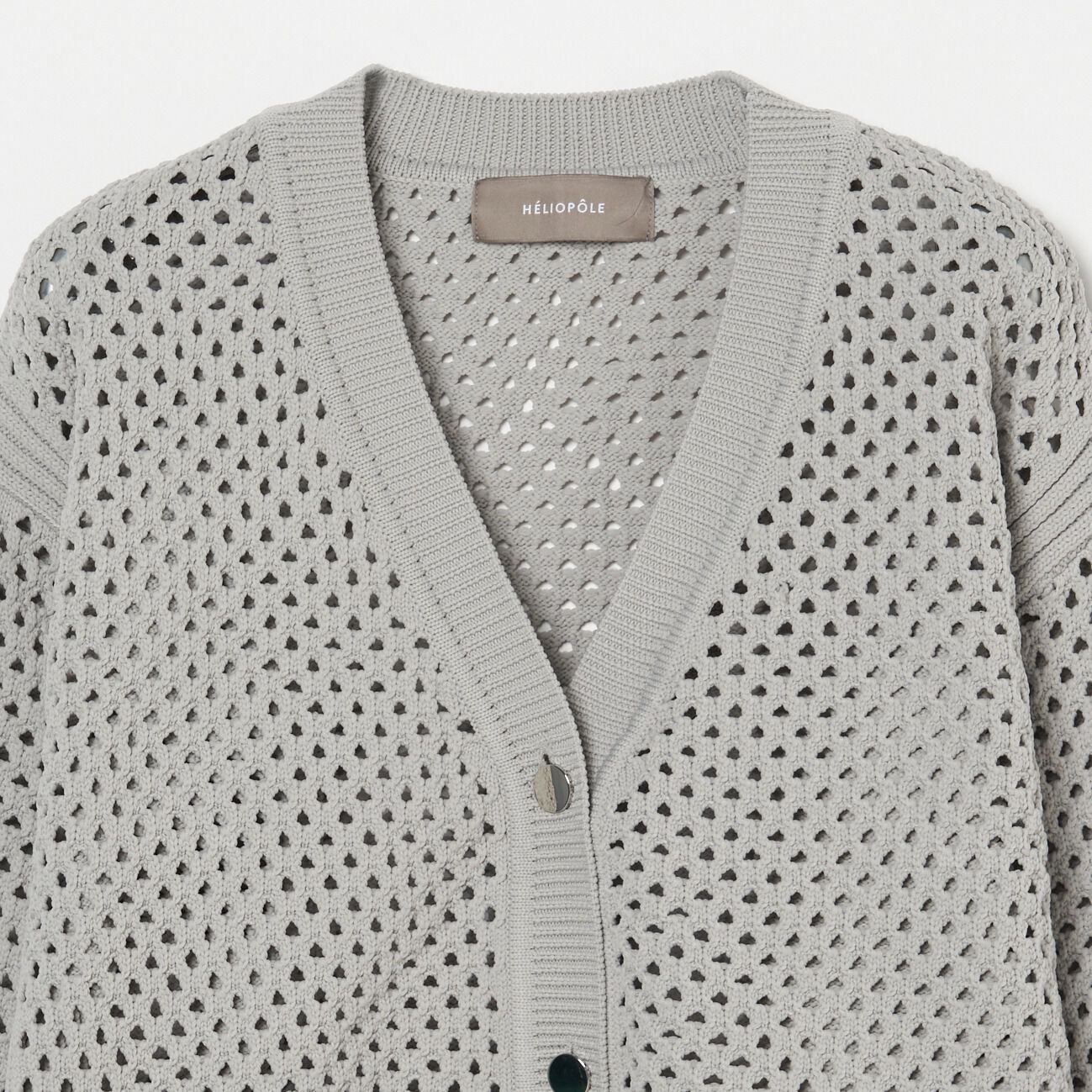 HELIOPOLE「HELIOPOLE EYELET KNIT V NECK CARDIGAN」|ニット・セーター|
