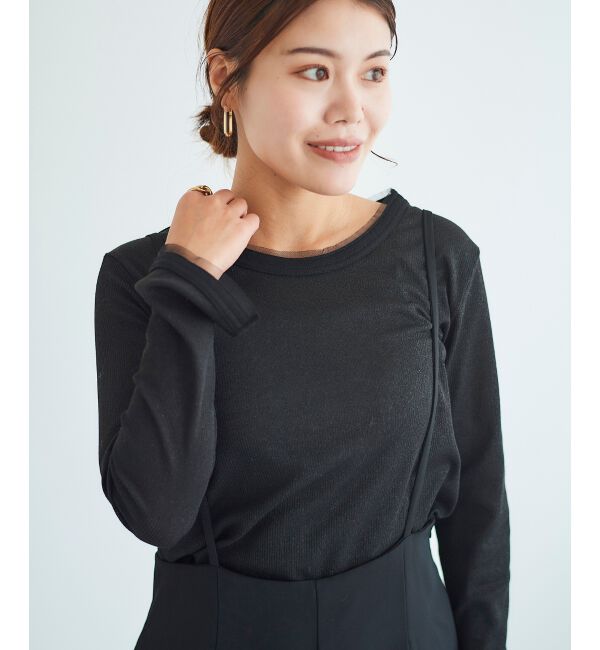 le.coeur blanc「ラメリブカットソー」|Tシャツ・カットソー|