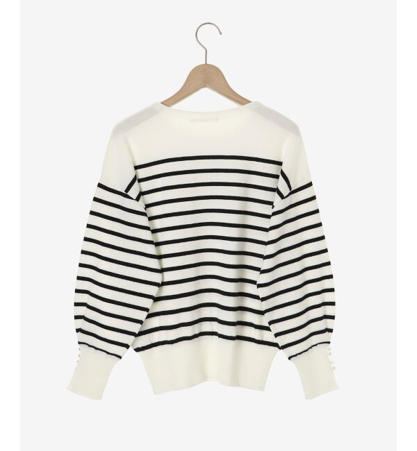 le.coeur blanc「パールスリーブニットプルオーバー」|ニット・セーター|