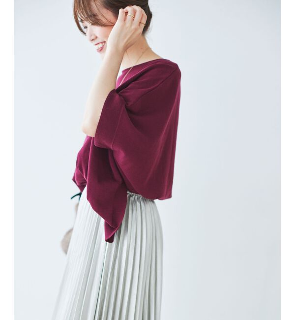 le.coeur blanc「《手洗い可能》ギマコットンワイドシルエットプルオーバー」|ニット・セーター|