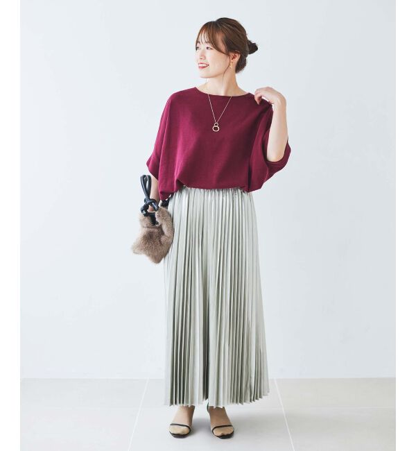 le.coeur blanc「《手洗い可能》ギマコットンワイドシルエットプルオーバー」|ニット・セーター|