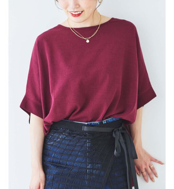 le.coeur blanc「《手洗い可能》ギマコットンワイドシルエットプルオーバー」|ニット・セーター|