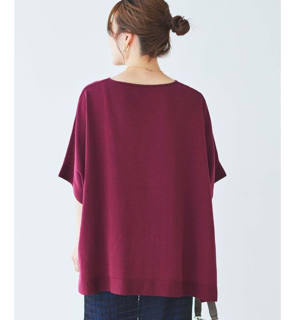 le.coeur blanc「《手洗い可能》ギマコットンワイドシルエットプルオーバー」|ニット・セーター|