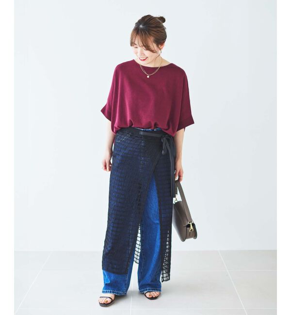 le.coeur blanc「《手洗い可能》ギマコットンワイドシルエットプルオーバー」|ニット・セーター|