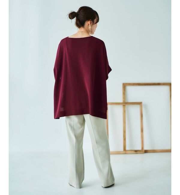 le.coeur blanc「《手洗い可能》ギマコットンワイドシルエットプルオーバー」|ニット・セーター|