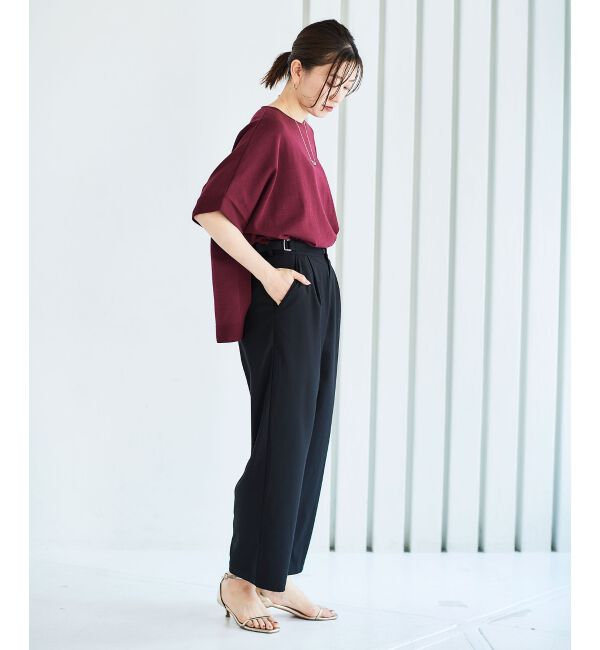 le.coeur blanc「《手洗い可能》ギマコットンワイドシルエットプルオーバー」|ニット・セーター|