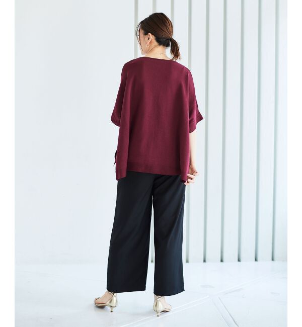 le.coeur blanc「《手洗い可能》ギマコットンワイドシルエットプルオーバー」|ニット・セーター|