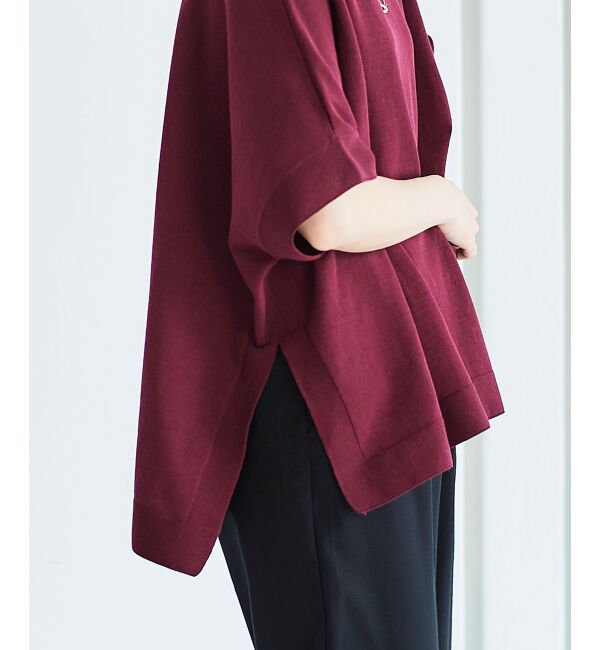 le.coeur blanc「《手洗い可能》ギマコットンワイドシルエットプルオーバー」|ニット・セーター|