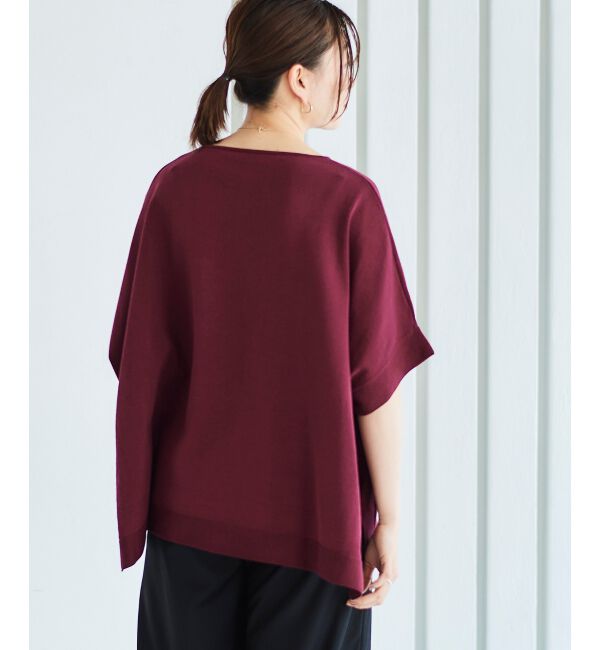 le.coeur blanc「《手洗い可能》ギマコットンワイドシルエットプルオーバー」|ニット・セーター|