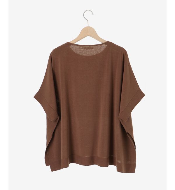 le.coeur blanc「《手洗い可能》ギマコットンワイドシルエットプルオーバー」|ニット・セーター|