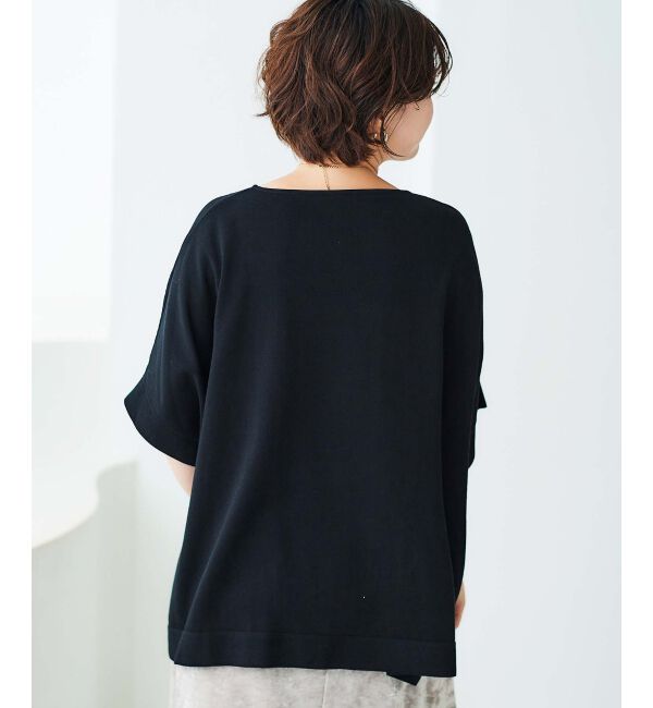 le.coeur blanc「《手洗い可能》ギマコットンワイドシルエットプルオーバー」|ニット・セーター|