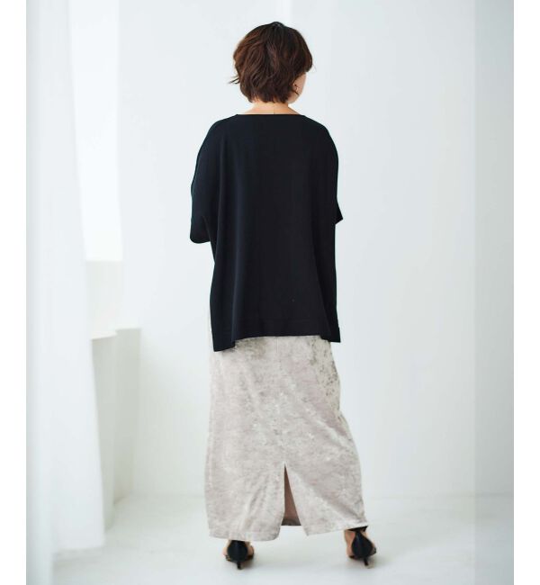 le.coeur blanc「《手洗い可能》ギマコットンワイドシルエットプルオーバー」|ニット・セーター|