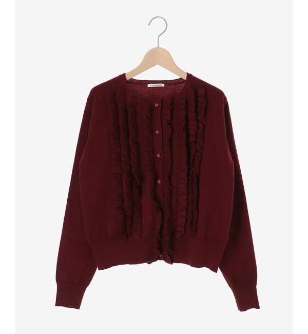 「フロントフリルニットカーデ」|カーディガン|