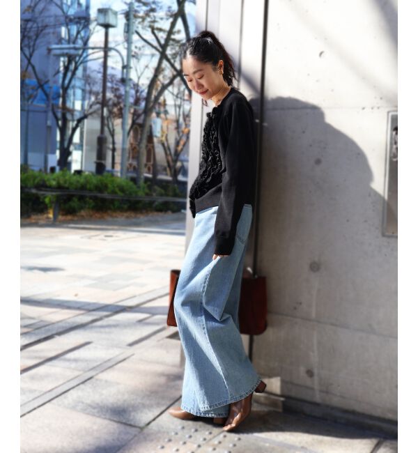  「フロントフリルニットカーデ」|カーディガン|