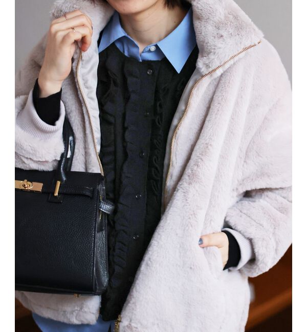  「フロントフリルニットカーデ」|カーディガン|