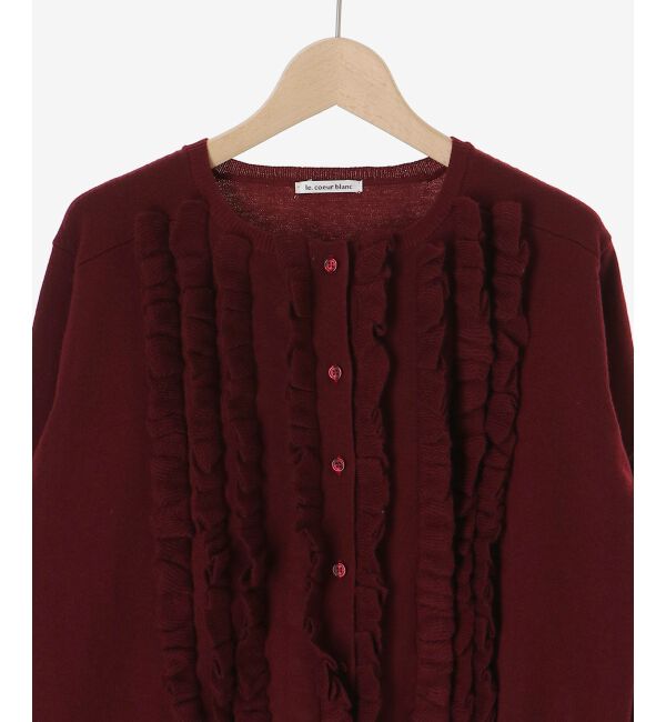  「フロントフリルニットカーデ」|カーディガン|