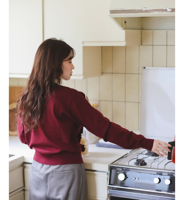  「フロントフリルニットカーデ」|カーディガン|