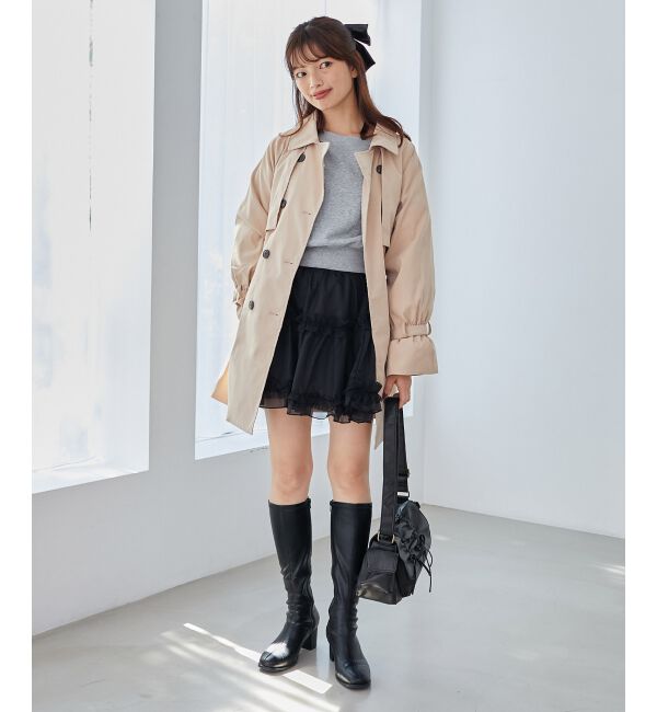 MAJESTICLEGON「ビット付ミディトレンチコート」|トレンチコート|