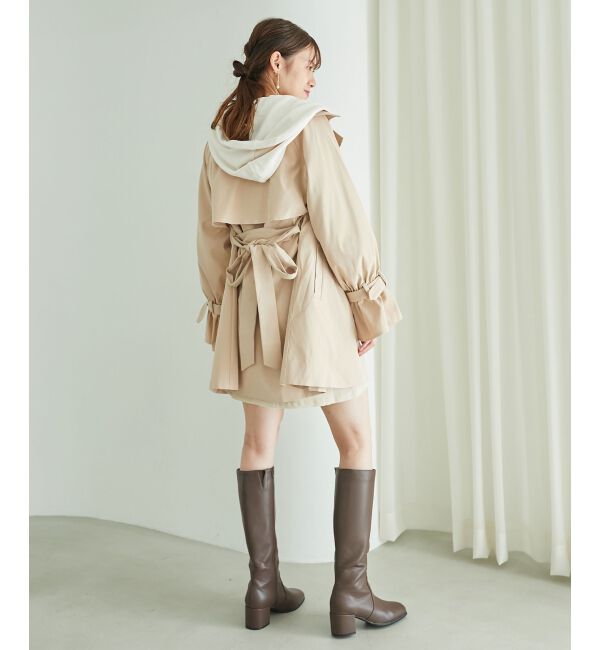 MAJESTICLEGON「ビット付ミディトレンチコート」|トレンチコート|