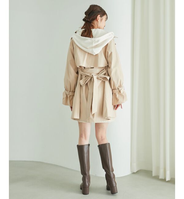 MAJESTICLEGON「ビット付ミディトレンチコート」|トレンチコート|