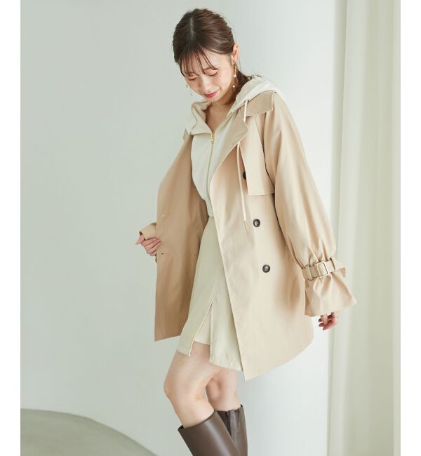 MAJESTICLEGON「ビット付ミディトレンチコート」|トレンチコート|