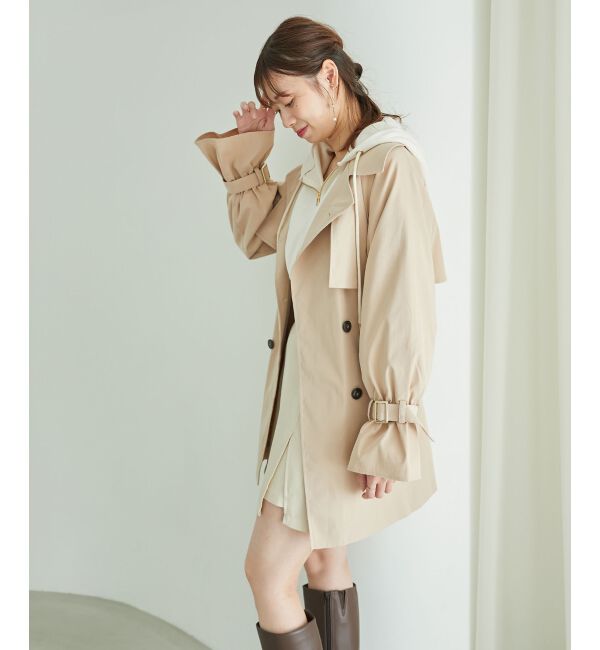 MAJESTICLEGON「ビット付ミディトレンチコート」|トレンチコート|
