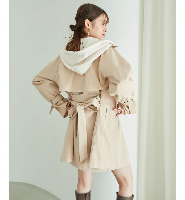 MAJESTICLEGON「ビット付ミディトレンチコート」|トレンチコート|