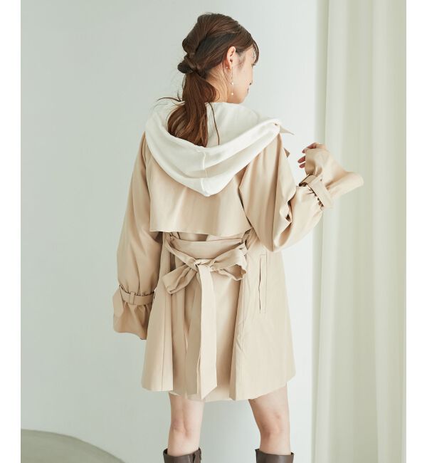 MAJESTICLEGON「ビット付ミディトレンチコート」|トレンチコート|