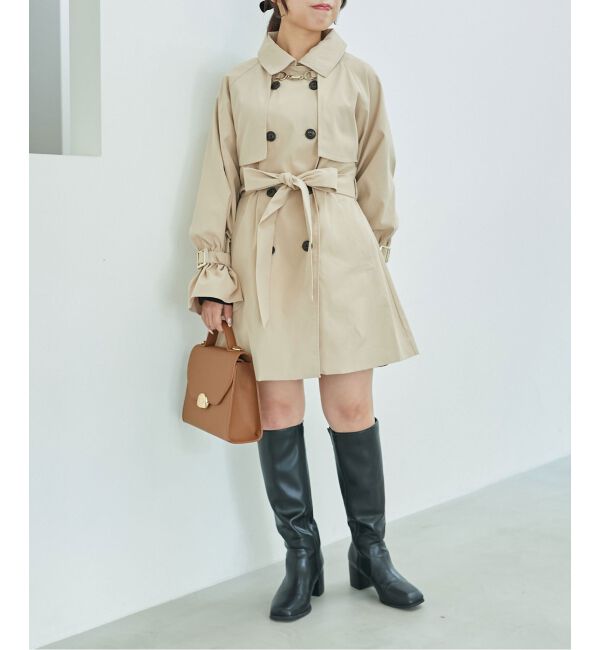 MAJESTICLEGON「ビット付ミディトレンチコート」|トレンチコート|