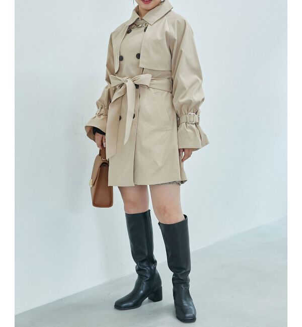 MAJESTICLEGON「ビット付ミディトレンチコート」|トレンチコート|