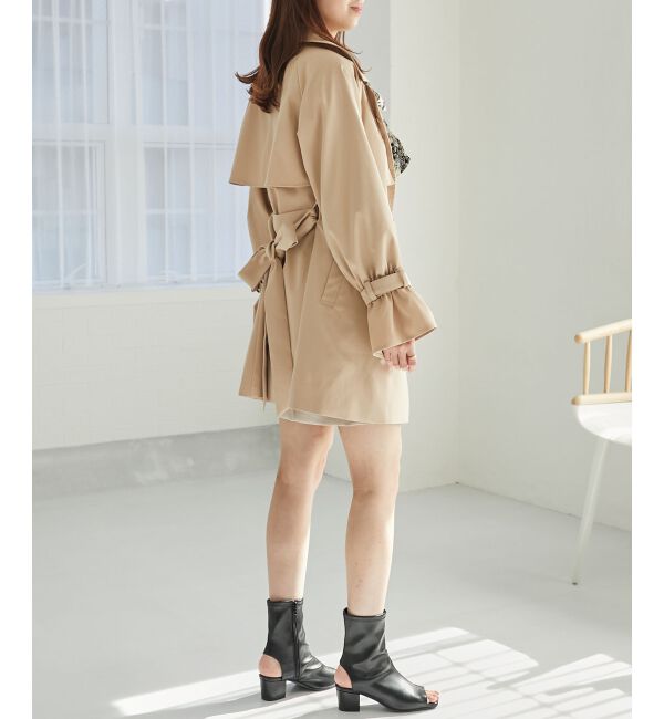 MAJESTICLEGON「ビット付ミディトレンチコート」|トレンチコート|