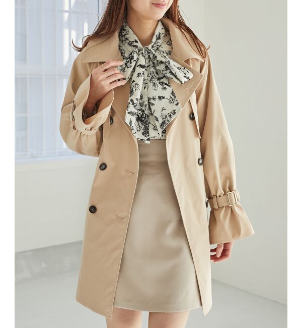 MAJESTICLEGON「ビット付ミディトレンチコート」|トレンチコート|