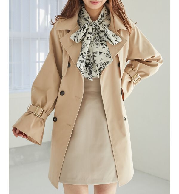 MAJESTICLEGON「ビット付ミディトレンチコート」|トレンチコート|